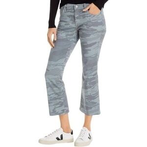 J Brand Women’s Size 27 Light Dakota Green Snow Camo Selena Cropped Jeans